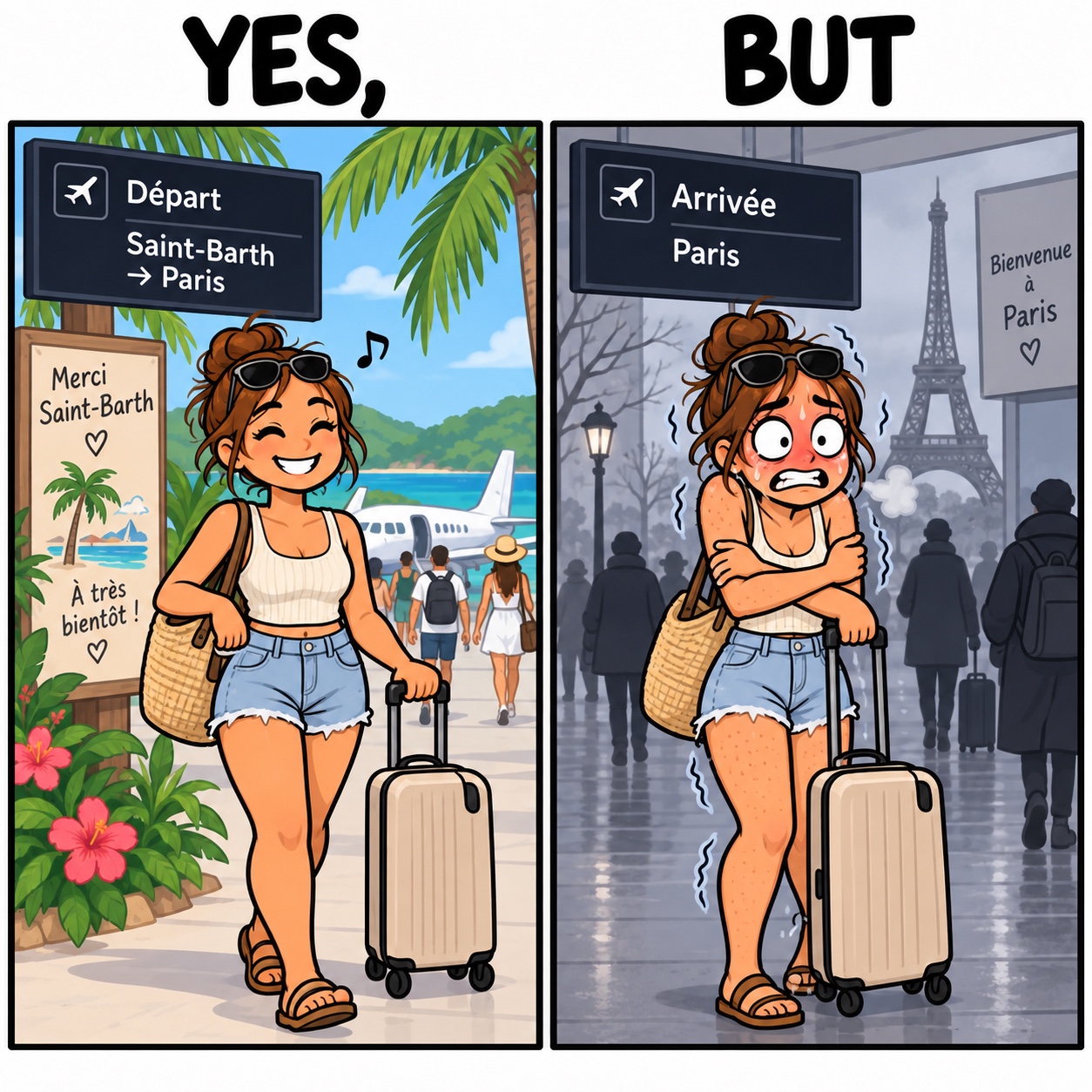 Quitter les tropiques… arriver à Paris en été
