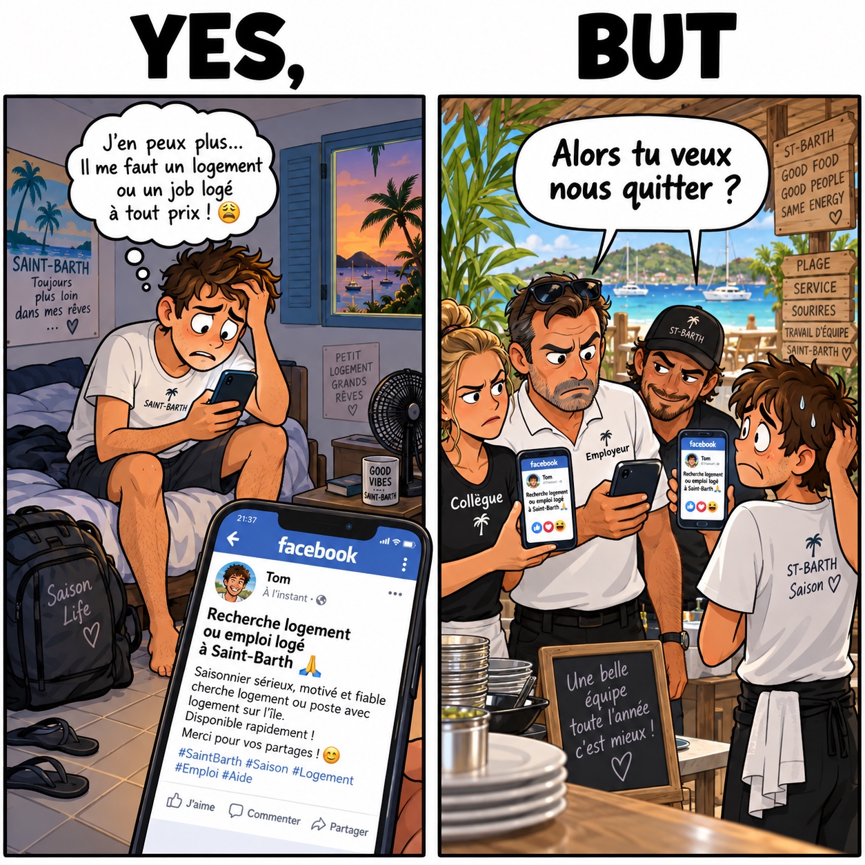 Chercher un logement en ligne… devant toute son équipe