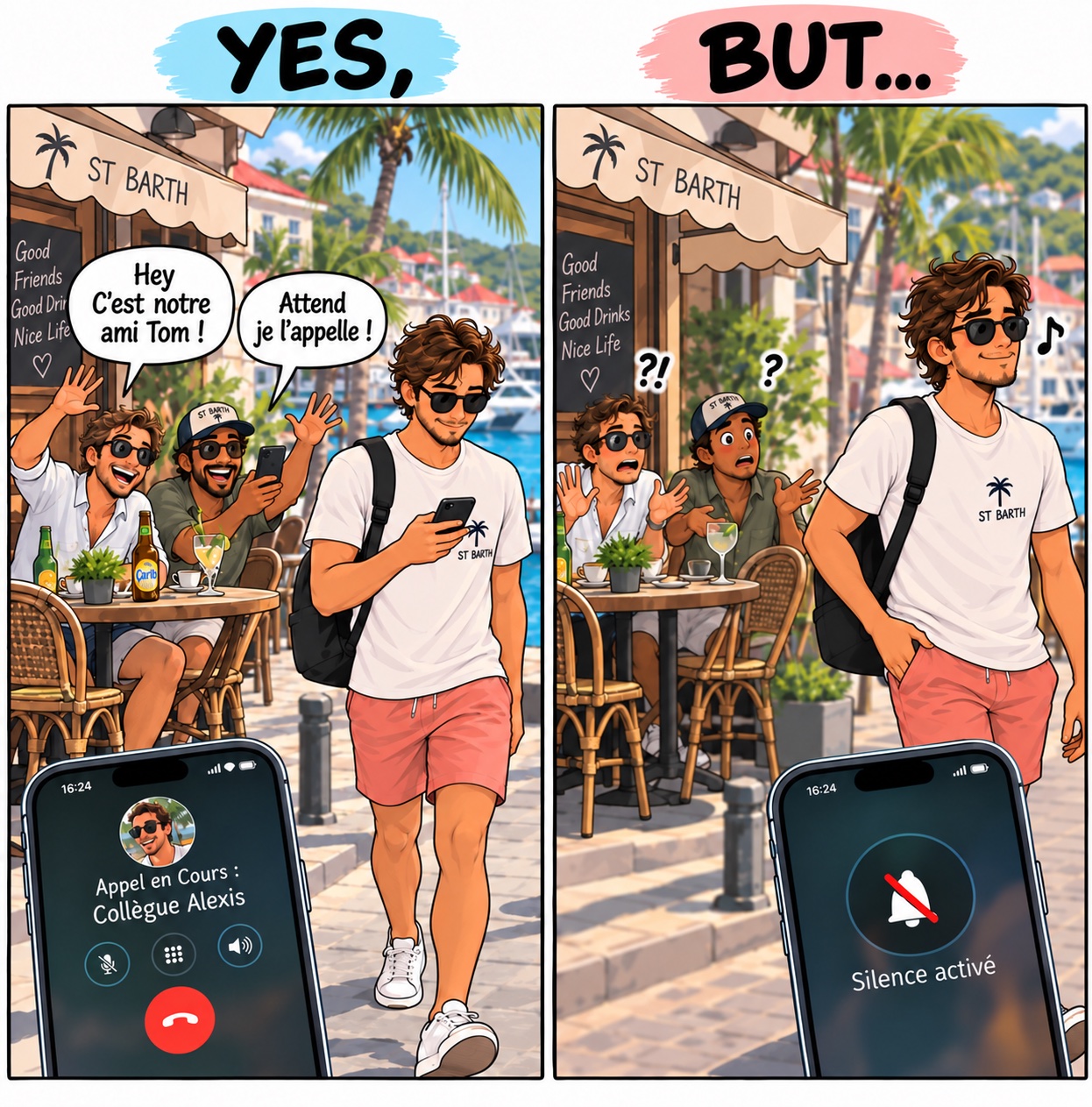 Appeler Tom… en activant le mode silencieux
