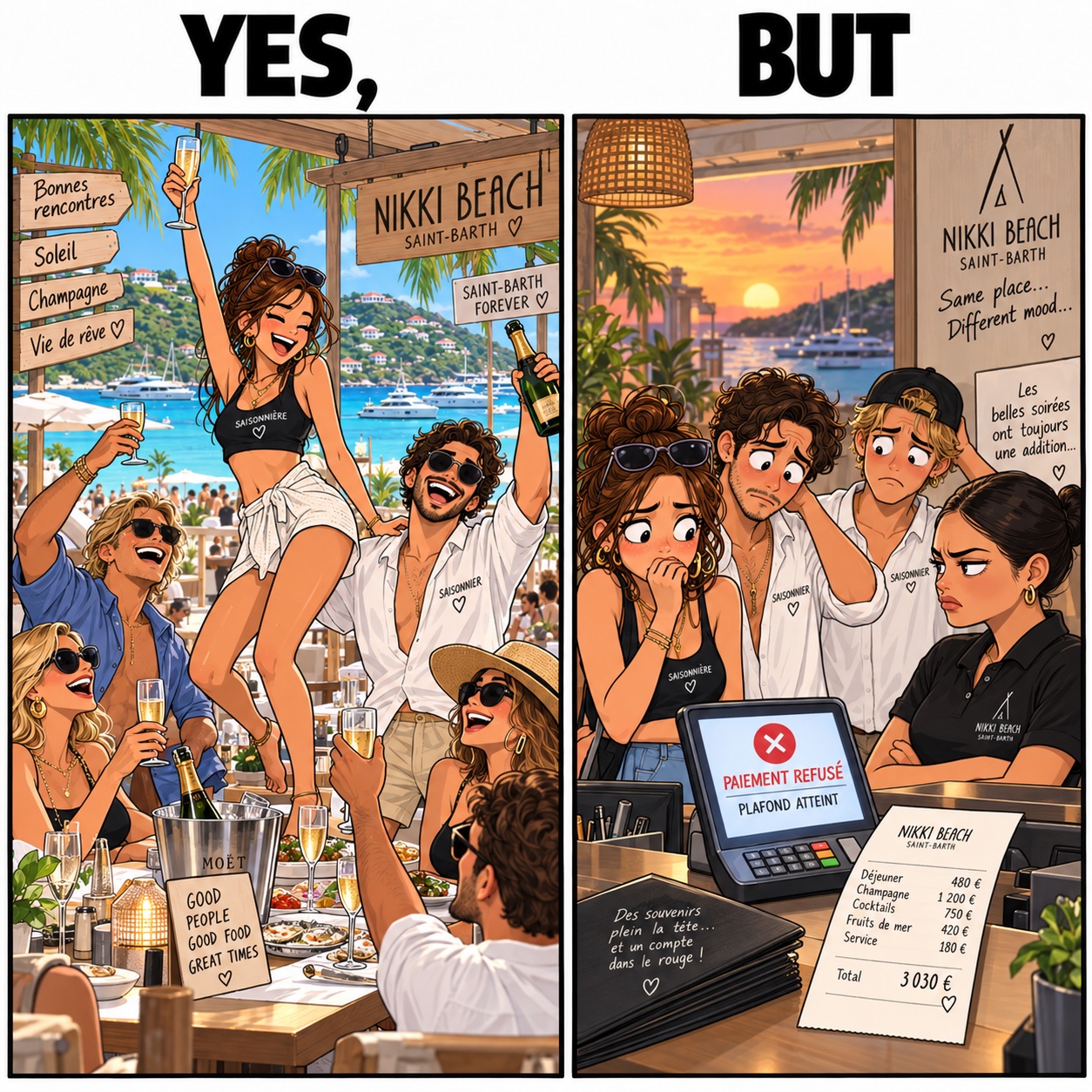 La journée au Nikki Beach… et le plafond bancaire