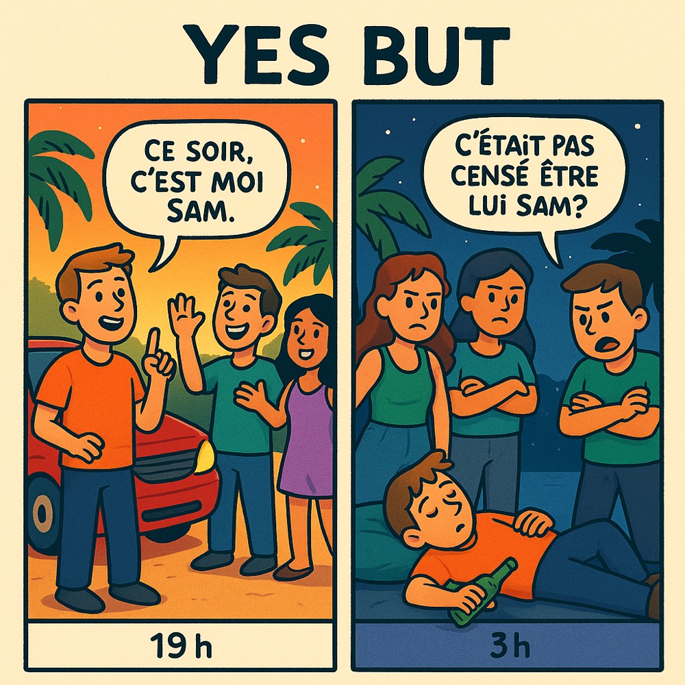 “Ce soir, c’est moi Sam…” (jusqu’à l’open bar)