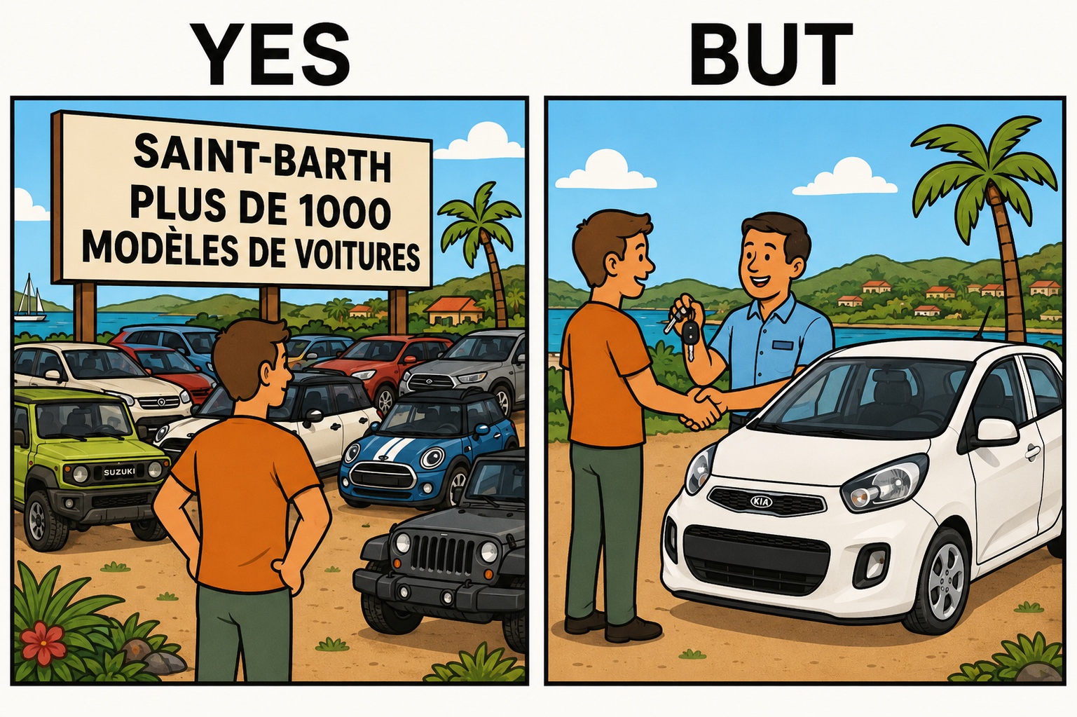Trouver une voiture à Saint-Barth ?